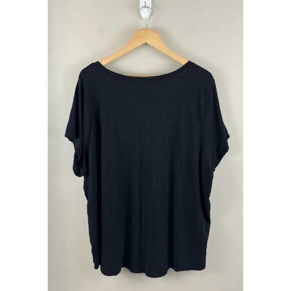 Torrid Women’s Plus Size Embroidered Top Floral Short Sleeve Sz 5X Modal Blend - Picture 4 of 8